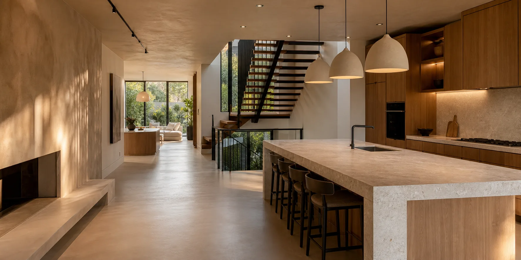 Warm contemporary home renovation by MS Build Group